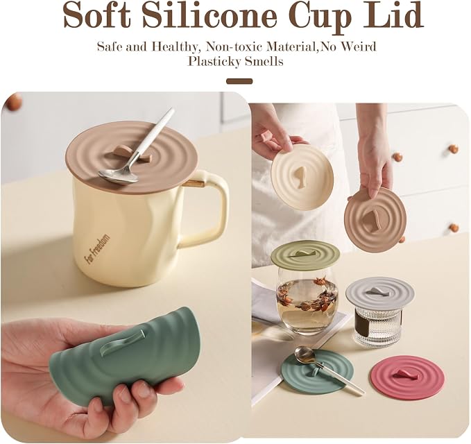 Silicone Cup Lids Silicone Cup Covers 6 Color Food Grade Anti-dust Airtight - Image 6