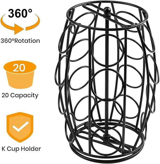 Coffee Pods Storage Organizer Stand, Coffee Pod Carousel, Spins 360-Degrees - Image 4