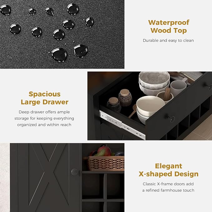 COMHOMA Coffee Bar Cabinet - Image 7