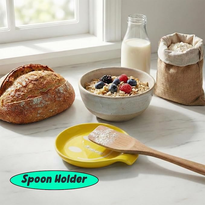 Coffee Spoon Rest, Small Cute Ceramic Spoon Holder - Image 6