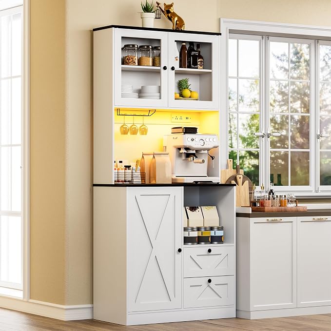 71‘’Kitchen Pantry Storage Cabinet by Frombepts