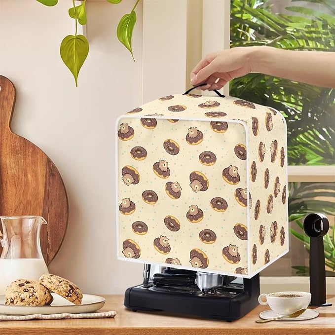 Bear Donut Coffee Machine Cover Dust Coffee Maker Cover Kitchen Appliance - Image 4