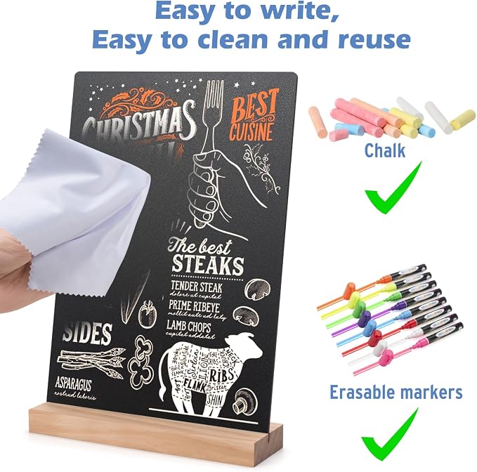 8 x12 Inch Tabletop Chalkboard Sign - Image 5