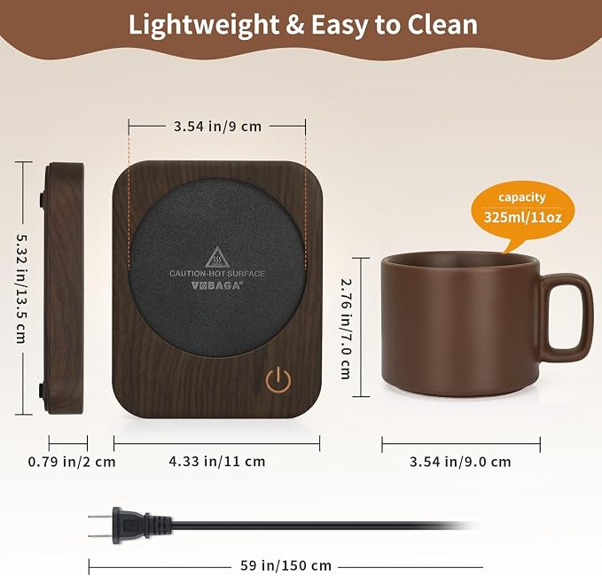 VOBAGA Mug Warmer Set, Coffee Mug Warmer - Image 4