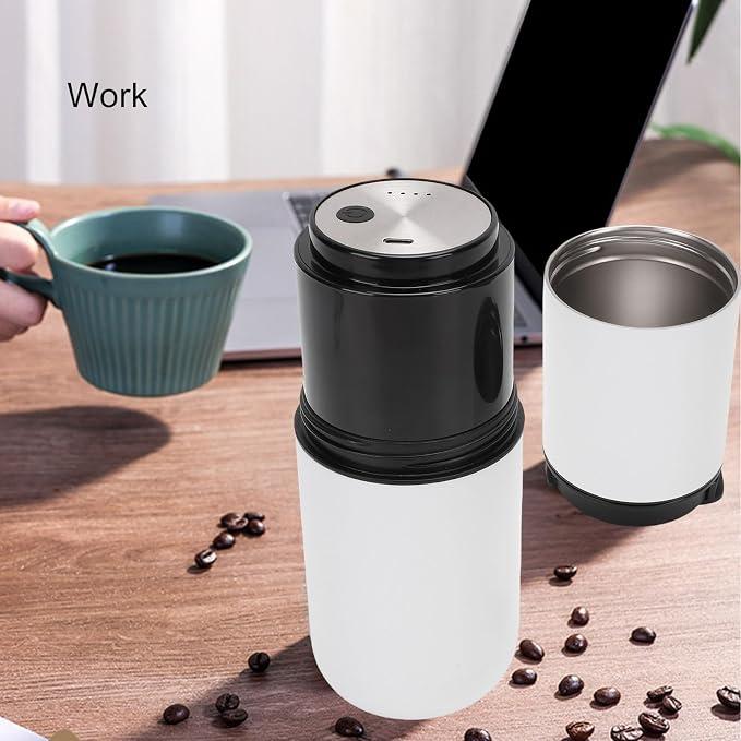 Portable Coffee Maker Machine, 350ml Travel All in One Coffee Bean Grinder and - Image 5