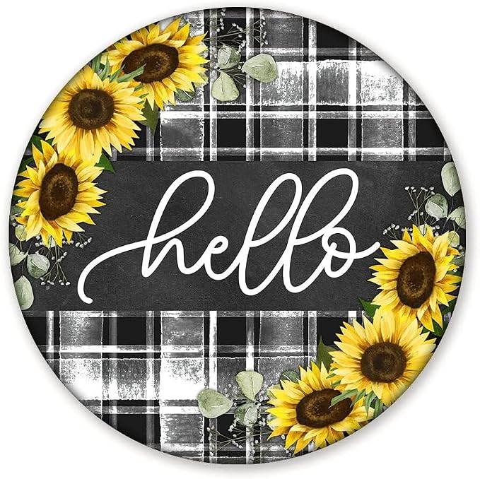 Nostalgic Metal Tin Sign Hello 8x8 Inch Bathroom Bar Garages Courtyard Country by Unknown