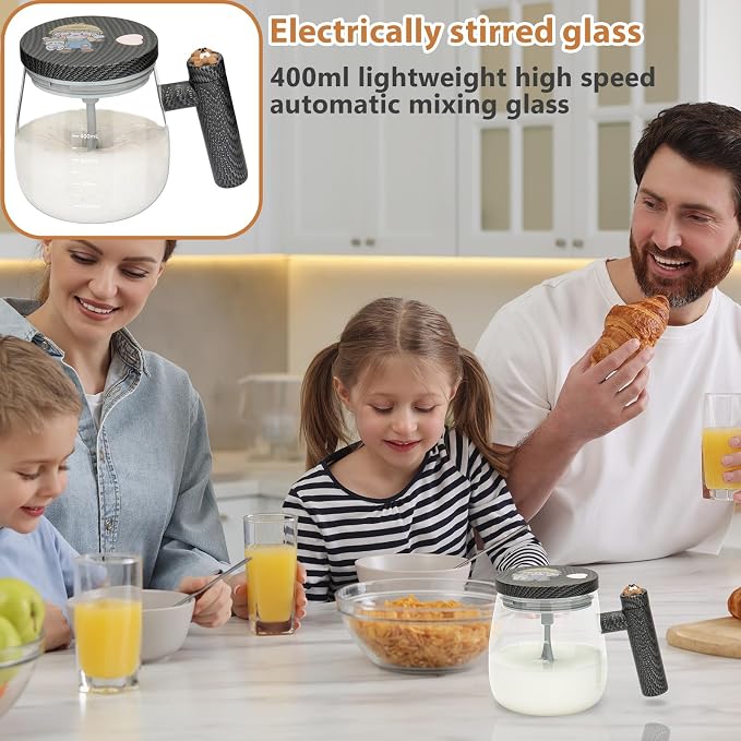 Self Stirring Mug With Lid, Self Mixing Cup, Electric High Speed Blender Mug - Image 7