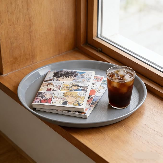4 Pcs 13.6'' Restaurant Serving Trays, Plastic Non Slip Tray - Image 7
