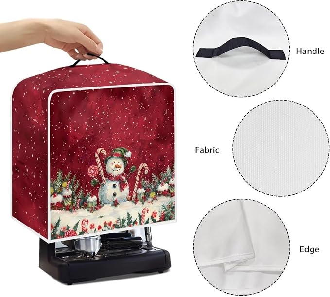 Christmas Candy Snowman Coffee Maker Covers - Image 5