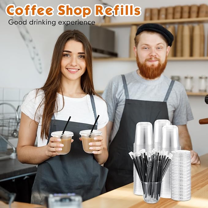 Ziliny 50 Set Clear Plastic Cups - Image 7