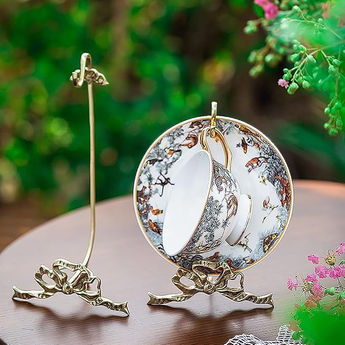 1 Mug Hooks, Brass Material, Classic Durability, countertop Teacup Display Stand - Image 3