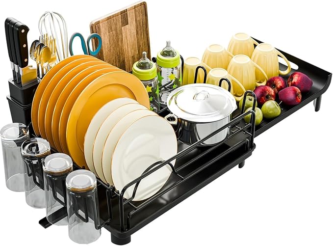 Simple Trending Extendable Dish Drying Rack, Dish Strainer - Image 7
