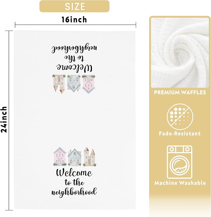 Housewarming Towels Gifts for Women Men, Neighbo Towels Gifts, Welcome to The - Image 6