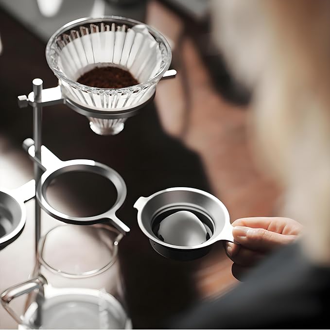 Coffee Dripper Stand with 2 Pcs Espresso Cooling Ball, Height Adjustable Metal - Image 4