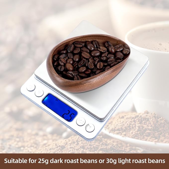 Coffee Bean Dosing Cup and Spray Bottle Set, Walnut Wood Espresso Dosing Cup - Image 3