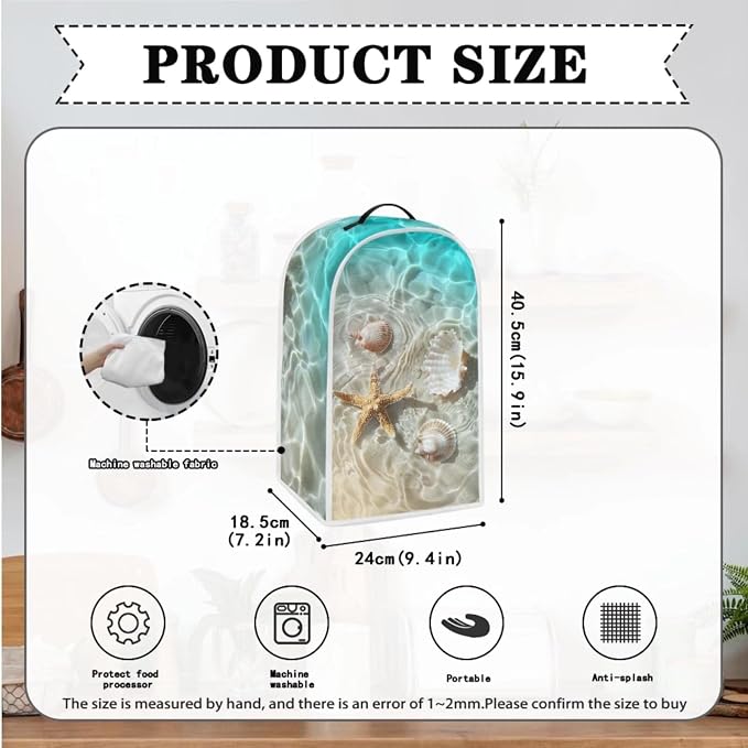 doginthehole 4 Slice Toaster Cover and Blender Dust Cover Seaside Starfish - Image 4