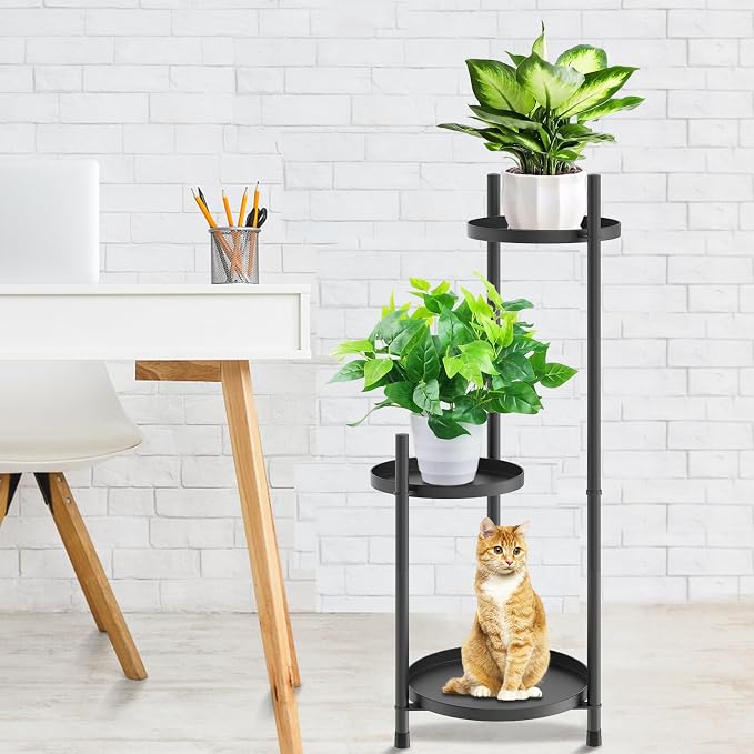3 Tier Plant Stand Indoor Tall, Flower Pot Stands Outdoor Holders Plant Shelf - Image 3