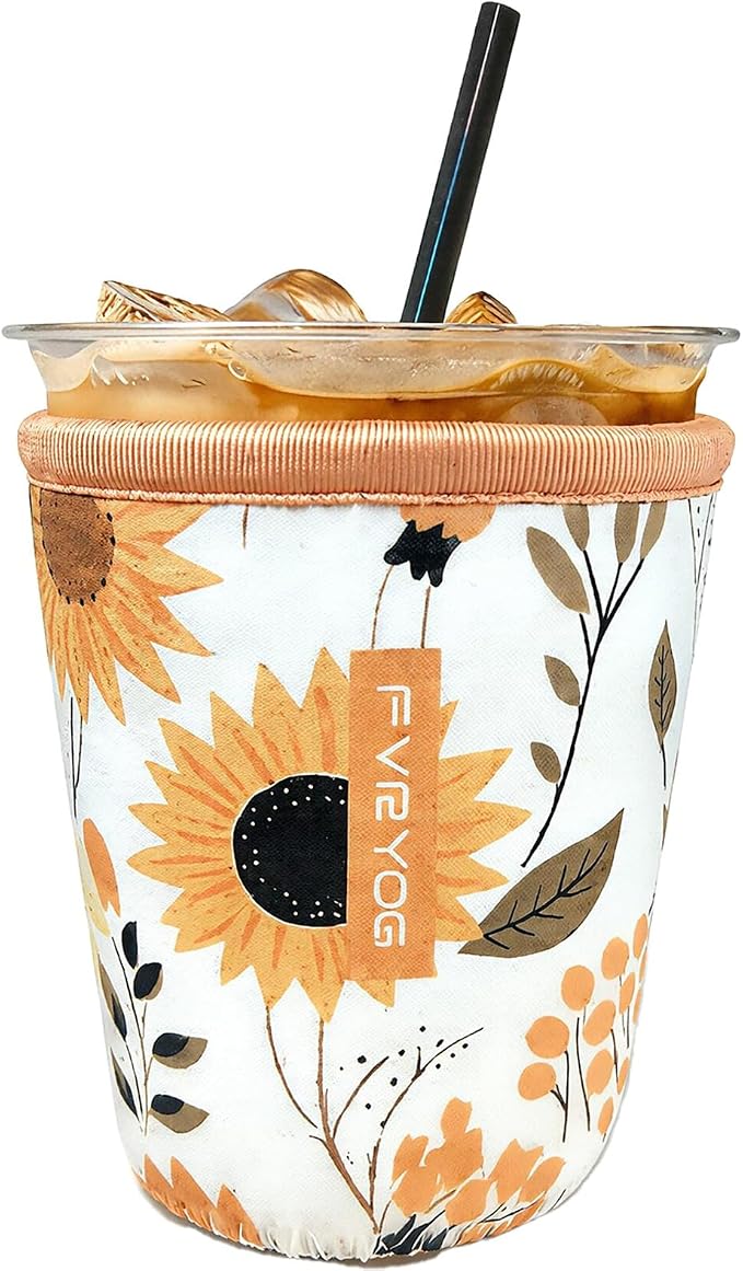 Reusable Insulated Neoprene Iced Coffee Sleeves by Fvryog