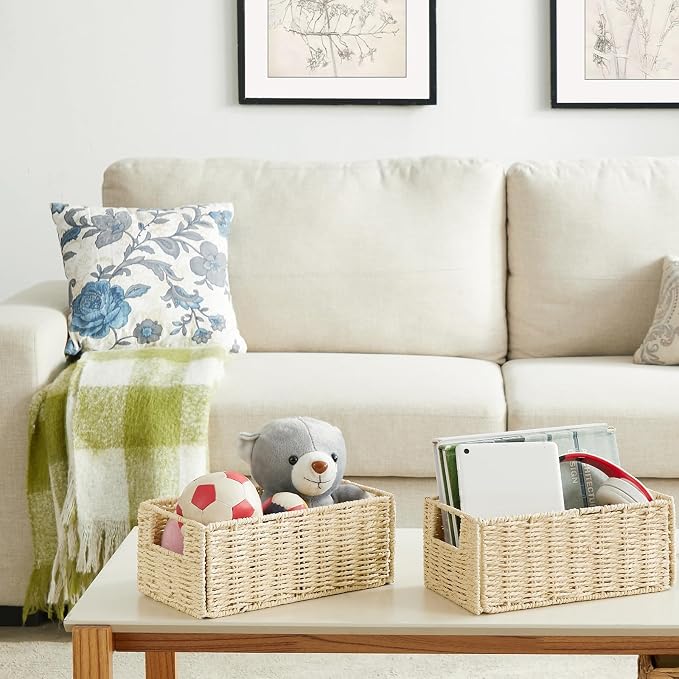 Vagusicc Wicker Storage Basket, Small Storage Baskets - Image 5
