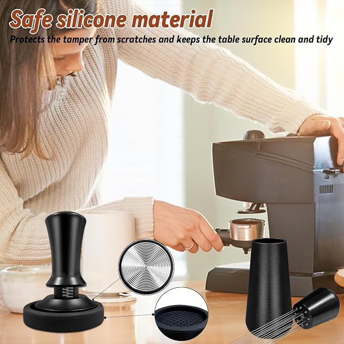 51mm Espresso Accessories Kit, Coffee Tamper Set, Spring Loaded Calibrated - Image 6