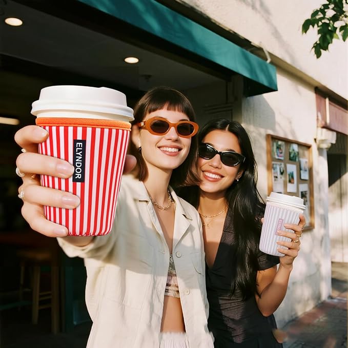Reusable Insulated Sleeve for Iced Coffee Cup, Coffee Neoprene Sleeve for Cold - Image 7