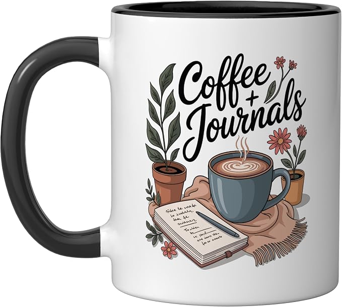 Coffee and Journals Ceramic Mug by Unknown