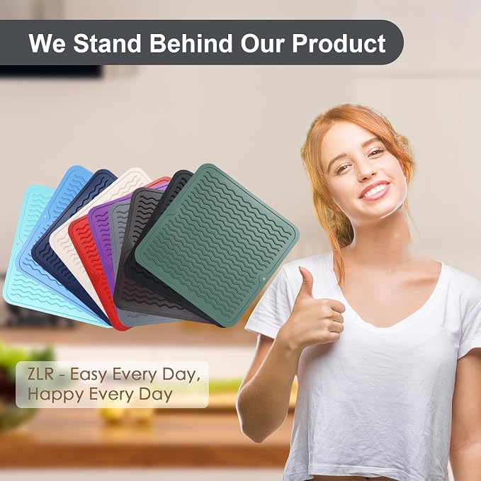 ZLR 2 Pcs 4-in-1 Silicone Mat 12" x 12" / 305 x 306mm Square - Image 6