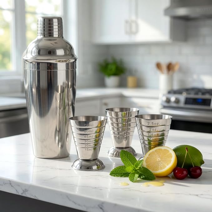 Homestia 3-Pack Multi Unit Measuring Jigger Set, Stainless Steel Bar Jigger - Image 2