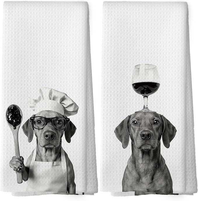 Funny Vizsla Hand Towels, Vizsla Gifts by XPH