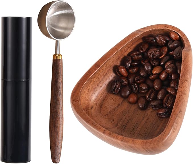 3pcs Espresso Bar Accessories Kit, Include Walnut Wood Coffee Bean Dosing Cup by Unknown