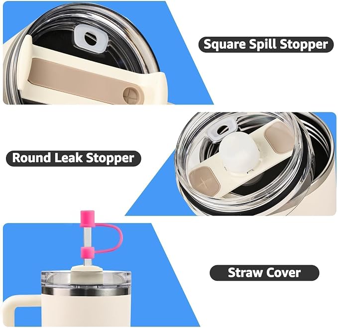 MOLOSLEEVE 21 Colors Straw Toppers Include A Set of Leak-proof Plugs, - Image 4