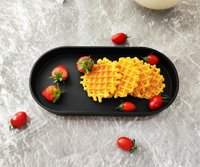 Black Small Tray, Oval Tray, Countertop Organizer | - Image 4