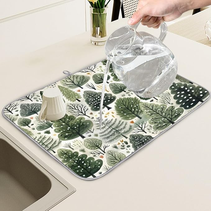 Dish Drying Mat, Kitchen Counter Quick Dry Pads - Image 5