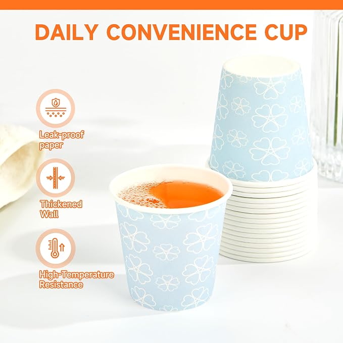 METAPRINT 600 Pack 3 oz Bathroom Cups, Disposable Paper Cups - Image 3