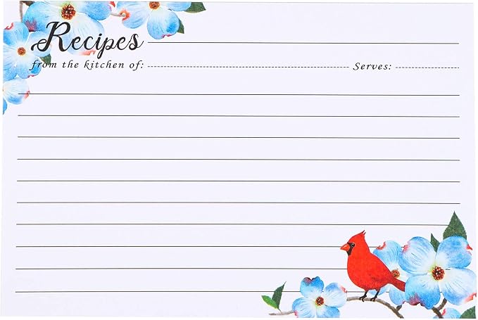COFICE Recipe Cards 4x6 Inch, Cut Thicken Card Stock Double Sided Recipe Cards by COFICE