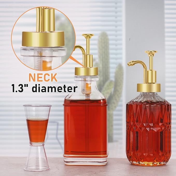 NiHome Syrup Pump Dispenser 2-Pack, Coffee Bar Accessories, Fits 1.3" Bottle - Image 4