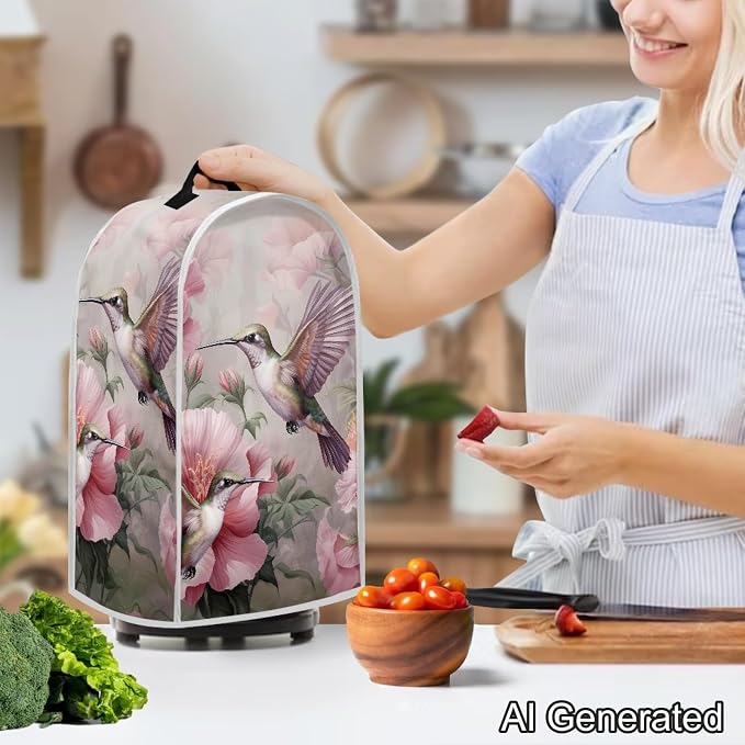 Hummingbird Floral Blender Dust Cover Appliance Covers - Image 3