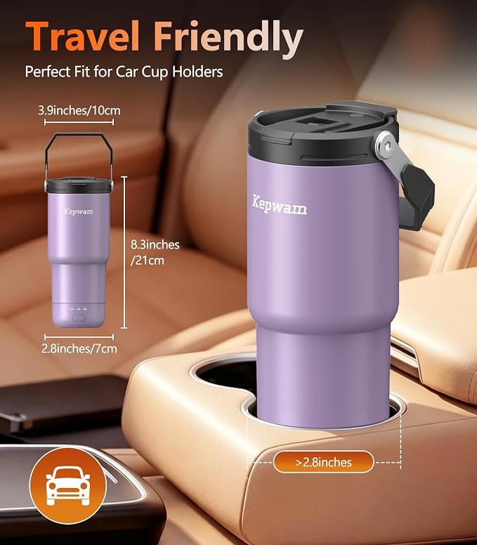 Kepwam Heated Coffee Mug Rechargeable T3, 20oz Self-Heating Travel Mug - Image 7