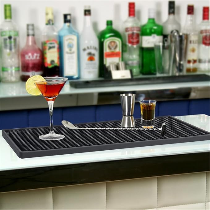 Facmogu 2PCS 12" x 6" Rubber Bar Mats, PVC Bar Service Mats - Image 6