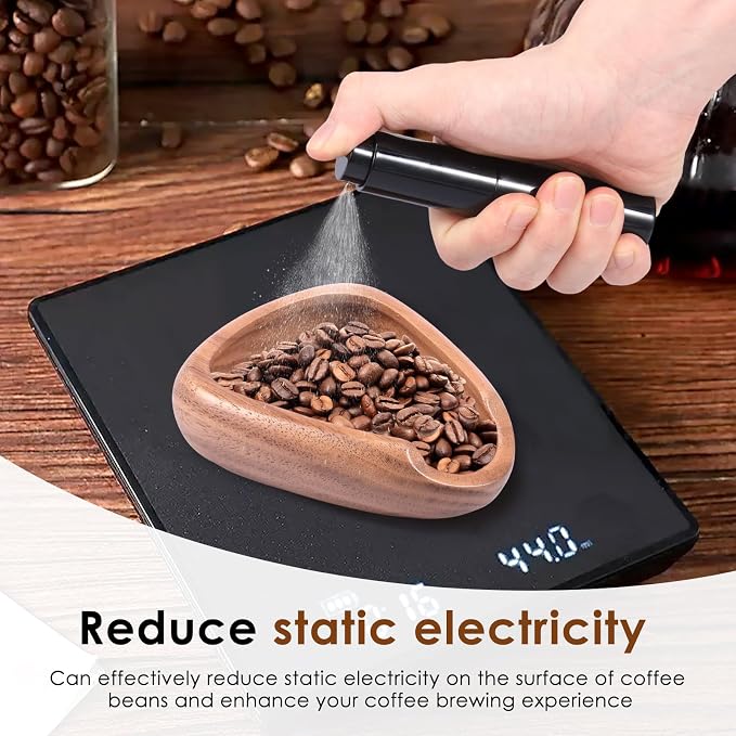 Coffee Dosing Cup with Spray Bottle, Walnut Wood Espresso Accessories Kit - Image 5
