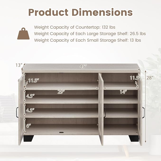 Giantex Sideboard Buffet Cabinet - Image 3