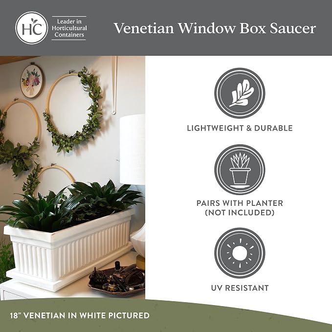 The HC Companies Venetian Rectangular Plant Tray - Image 3