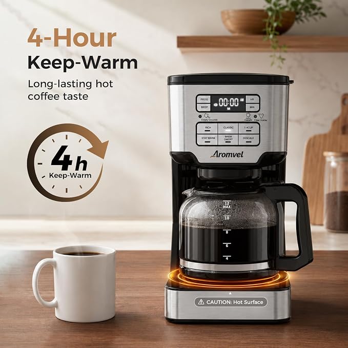 12-Cup Drip Coffee Maker Programmable, Coffee Machine - Image 4