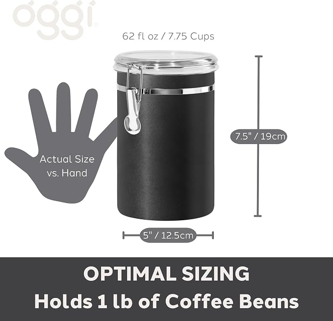 Oggi Stainless Steel Kitchen Canister 62 fl oz, Food Storage, Pantry Storage. - Image 5