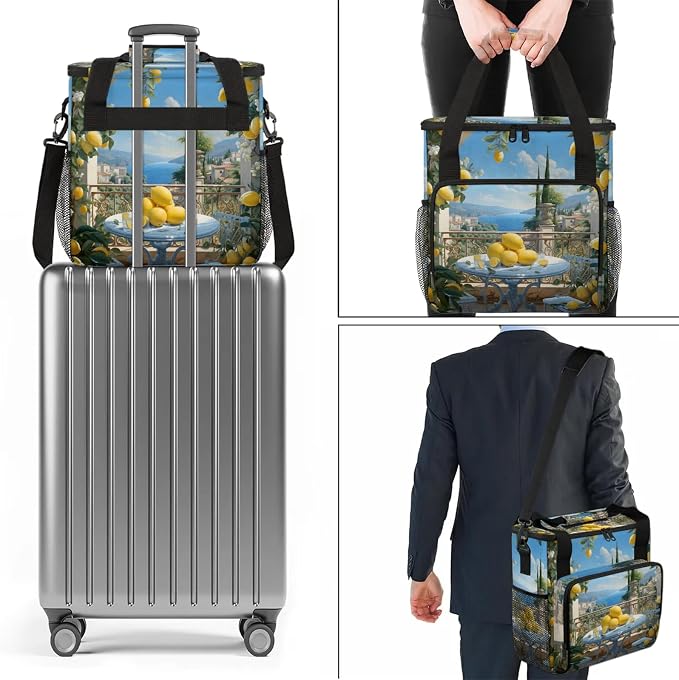 Lemon Tree Landscape Coffee Maker Carring Bag, Large Insulated Storage - Image 7