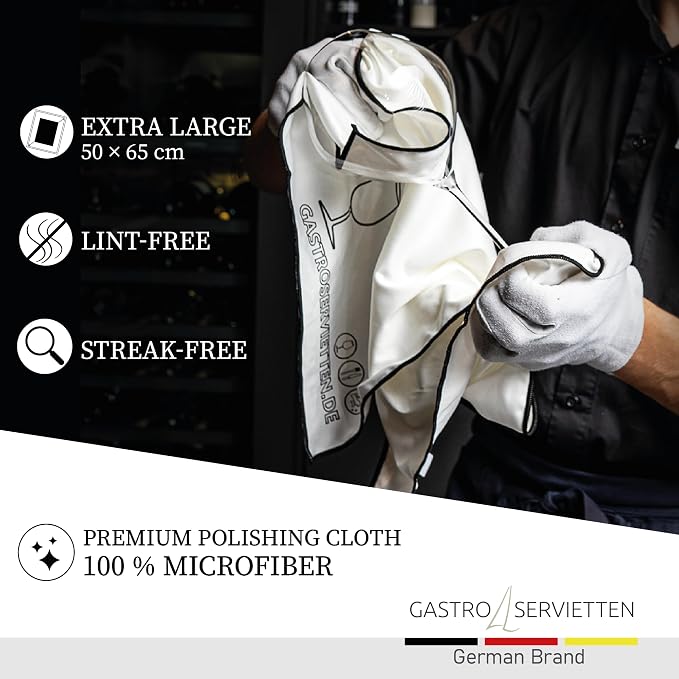 Microfiber Polishing Cloth 19.7" × 25.6", 100% Lint-Free, Streak-Free - Image 2