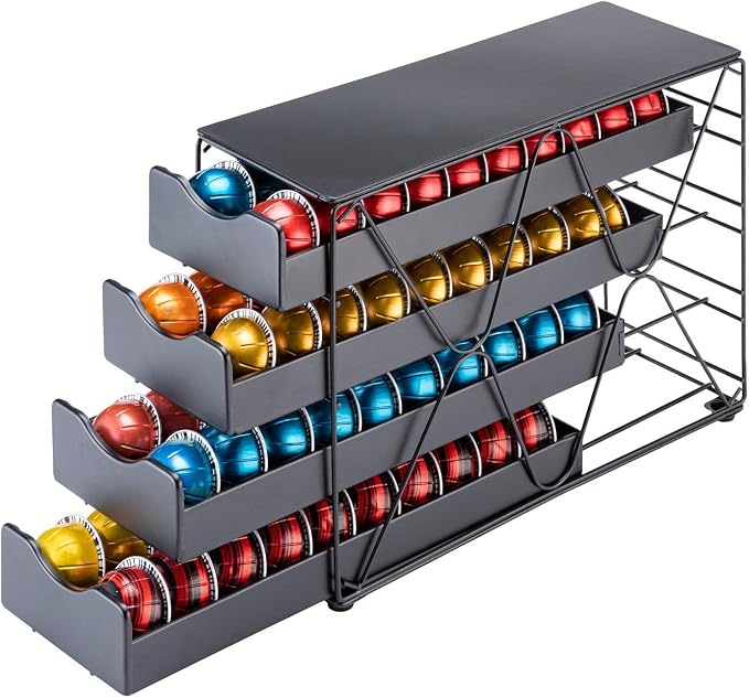 FlagShip Nespresso Pod Holder 80 Large Vertuo Pods Capacity 4 Tier | Vertical - Image 3