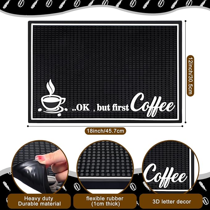 Potchen Coffee Bar Mat 18 x 12 Inch Stylish Service Bar Mat - Image 3