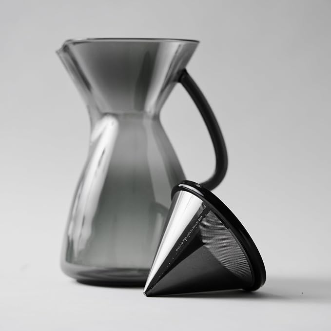 Able KONE compatible with Chemex: The Original Reusable Black Titanium Coffee - Image 9
