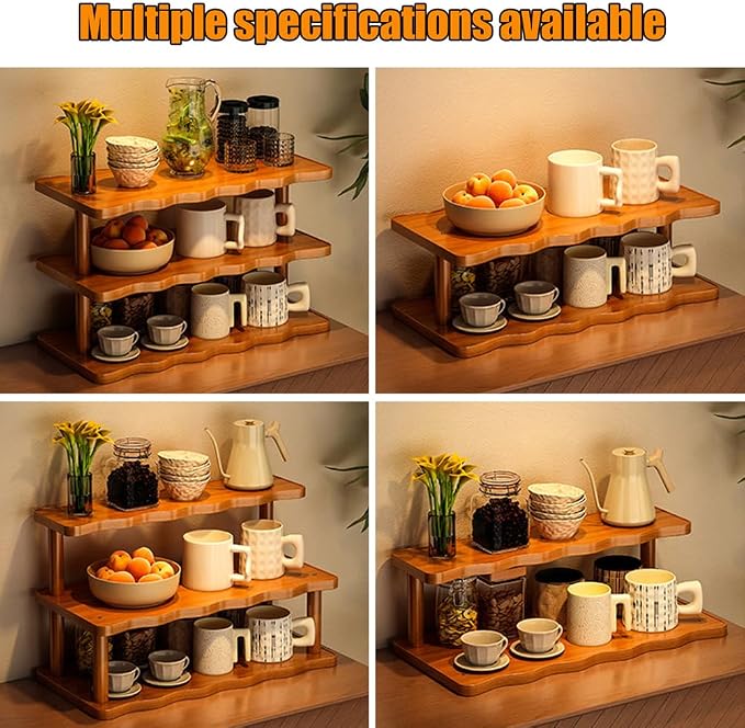 Wooden Mug Holder Countertop, Coffee Station Organizer, Counter Shelf - Image 7